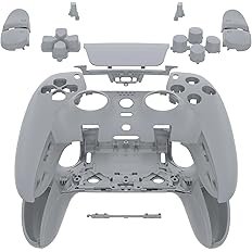 Full white replacement controller shell kit with buttons, triggers, and housing pieces